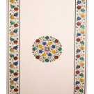 4'x2' White Marble Coffee Table Top Inlay Malachite Marquetry Pietradura Decor 4'x2' White Marble Coffee Table Top Inlay Malachite Marquetry Pietradura Decor