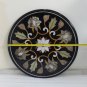 24" Marquetry Top Coffee Table Rare Black Marble Inlaid Handmade Gift Decor Art