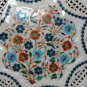 15" Marble Plate Filigree Lapis Hakik Pietra Dura Floral Design Floral Art Gifts