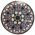 36" Black Dining Room With Marble Tops Semi Precious Inlay Mosaic Outdoor Decor 36" Black Dining Room With Marble Tops Semi Precious Inlay Mosaic Outdoor Decor