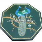 24" Marble Side Coffee Table Top Antique Furniture Peacock Pietra Dura Art H453