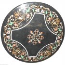 36" Black Dining Room Marble Top Tables Semi Precious Gemstone Mosaic Art Decor 36" Black Dining Room Marble Top Tables Semi Precious Gemstone Mosaic Art Decor