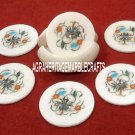 White Marble Coaster Set Pauashell Floral Work Inlay Marquetry Home Decor Gifts White Marble Coaster Set Pauashell Floral Work Inlay Marquetry Home Decor Gifts