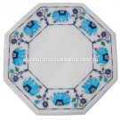 5 PCS Lot 12" Marble Coffee Table Top Inlay Pietra Dura Elephant Arts Home Decor