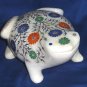 Marble Lapis Frog sculpture Decor Home Handmade Pietra dura Design Inlay Floral