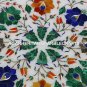White Marble Coffee Table Top Inlay Handmade Marquetry Gifts Mosaic Decor H1393