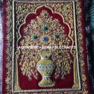 Indian Hand Embroidery Jewel Rug & Carpet Royal Kashmiri Zardozi Fine Work M128