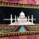 Unique Rug With Tajmahal Art Embroidery Work With Gold String Zari Carpet M121 Unique Rug With Tajmahal Art Embroidery Work With Gold String Zari Carpet M121