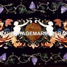 Marble Large Restaurant Table Top Inlay Grapes Beautiful Work Garden Decor H5621
