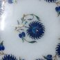 12" White Marble Decorative Mosaic Coffee Table Lapis Floral Inlaid Work Decor
