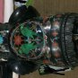 4" Black Marble Elephant Peacock Parrot Pietradure Mosaic Gifts Decor Inlay Art
