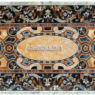 8'x4' Marble Large Dining Table Top Scagliola Fine Inlay Restaurant Decor H3868