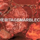 Precious Marble Dining Table Top Red Jasper Inlaid Stone Gift Arts Decor H5586