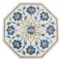 Decorative White Marble Jewelry Box Lapis Lazuli Handmade Pietra Home Dura H1887