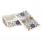 White Marble Trinket Jewelry Box Lapis Floral Marquetry Decor Inlay Gifts H3613