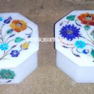 2 Marble Jewelry Trinket Box Mosaic Inlay Marquetry Beautiful Love Eid Gifts Box
