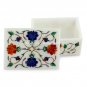 Marble Jewelry Square Box Handcarved Art Jali Work Occasional Gift Decor H4615