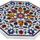 White Marble Center Table Top Lapis Marquetry Floral Inlaid Mosaic Decor H2981 White Marble Center Table Top Lapis Marquetry Floral Inlaid Mosaic Decor H2981