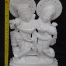 12" Marble Radha Krishna iskon Statue Deities Lord Sculpture Handmade Decor Art