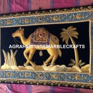 Indian Ethnic Wall Hanging Rug Floor Carpet Camel Panel Gold Strips Decor M120 Indian Ethnic Wall Hanging Rug Floor Carpet Camel Panel Gold Strips Decor M120