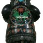4" Black Marble Elephant Trunk Up Rare Mosaic Inlay Pietradure Home Decor Gifts