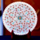 Antique White Marble Serving Plate Micro Carnelian Inlay Living Gift Decor H1948 Antique White Marble Serving Plate Micro Carnelian Inlay Living Gift Decor H1948