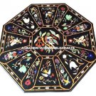 Marble Dining Coffee Table Top Marquetry Inlay Work Art Handmade Home Decor H458