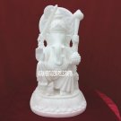 12" Marble Statue Lord Ganesh Handmade Art Home Handcarved  Gifts Decor H3783