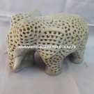 5" Natural Soapstone Marble Elegant Elephant Fine Handmade Carved Work Art H4208