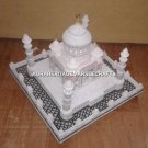14" Alabaster Marble Tajmahal Replica Historical Gift Living Room Decor H4491