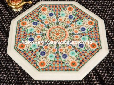 15" Modern Marble Coffee Cafe Beautiful Table Fine Stunning Inlaid Decor H4382