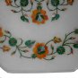 12" Marble Coffee Table Top Handmade Malachite Hakik Beautiful Love Decorative