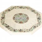 Marble White Octagon Dining Table Top Multi Mosaic Floral Occasion Decor H3961 Marble White Octagon Dining Table Top Multi Mosaic Floral Occasion Decor H3961