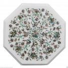 12" White Marble Coffee Center Table Top Paua Shell Gems Inlay Art Garden Decor 12" White Marble Coffee Center Table Top Paua Shell Gems Inlay Art Garden Decor