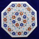 24" Marble Table Top Semi Precious Inlaid Design Mosaic Furniture Hallway Decor 24" Marble Table Top Semi Precious Inlaid Design Mosaic Furniture Hallway Decor