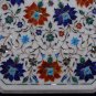 24" Marble Table Top Semi Precious Inlaid Design Mosaic Furniture Hallway Decor