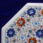 24" Marble Table Top Semi Precious Inlaid Design Mosaic Furniture Hallway Decor