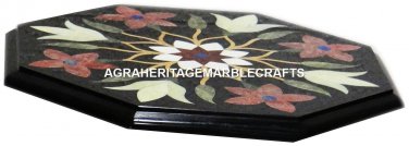 Black Marble Coffee Table Top Speial Mosaic Inlaid Restaurant Home Decor H2997