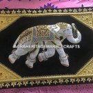 3'x2' Indian Hand Crafted Elephant Design Indoor Persion Rugs Jewel Carpet M053
