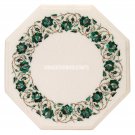 Marble White Malachite Floral Coffee Table Living Room Mosaic Home Decor H3552 Marble White Malachite Floral Coffee Table Living Room Mosaic Home Decor H3552