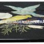 White Marble Center Table Top Birds Semi Precious Stone Inlay Mosaic Decor H2987