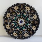 42" Black Marble Mosaic Inlaid Dining Coffee Table Top Handmade Rare Garden Arts 42" Black Marble Mosaic Inlaid Dining Coffee Table Top Handmade Rare Garden Arts
