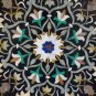 42" Black Marble Mosaic Inlaid Dining Coffee Table Top Handmade Rare Garden Arts