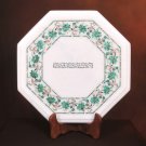 White Marble Inlay Table Tops Malachite Floral Furniture Home Garden Decor H3734 White Marble Inlay Table Tops Malachite Floral Furniture Home Garden Decor H3734
