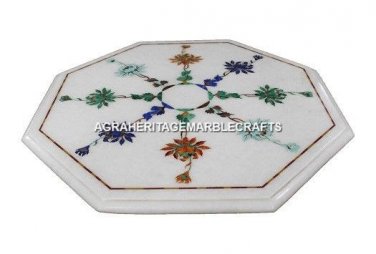 Marble Dining Coffee Table Top Flower Marquetry Pietra Dura Home Decor Art H470