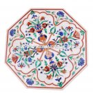 Marble Coffee Table Top Lapis Lazuli Inlay Marquetry Work Art Mosaic Decor H1724
