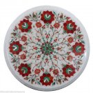 12" Marble Coffee Table Top Mosaic Pietra Dura Handmade Home Decorative Arts