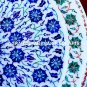 Antique Marble Round Serving Plate Micro Mosaic Lapis Collectible Gift Art H1950