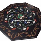 36" Marble Center Side Coffee Table Top Marquetry Inlay Art Home Gift Decorative