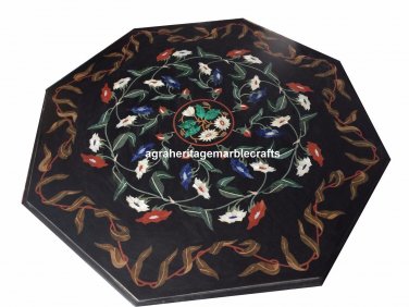 36" Marble Center Side Coffee Table Top Marquetry Inlay Art Home Gift Decorative